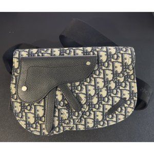 Authentic DIOR MEN Oblique Saddle Pouch
